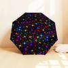 1 st Stjärnor Färgstarkt Mönster Paraplydesign Automatiskt Öppnings- och Stängningsparaply, Högkvalitativt Reseparaply, Lätt och Bärbart, -78