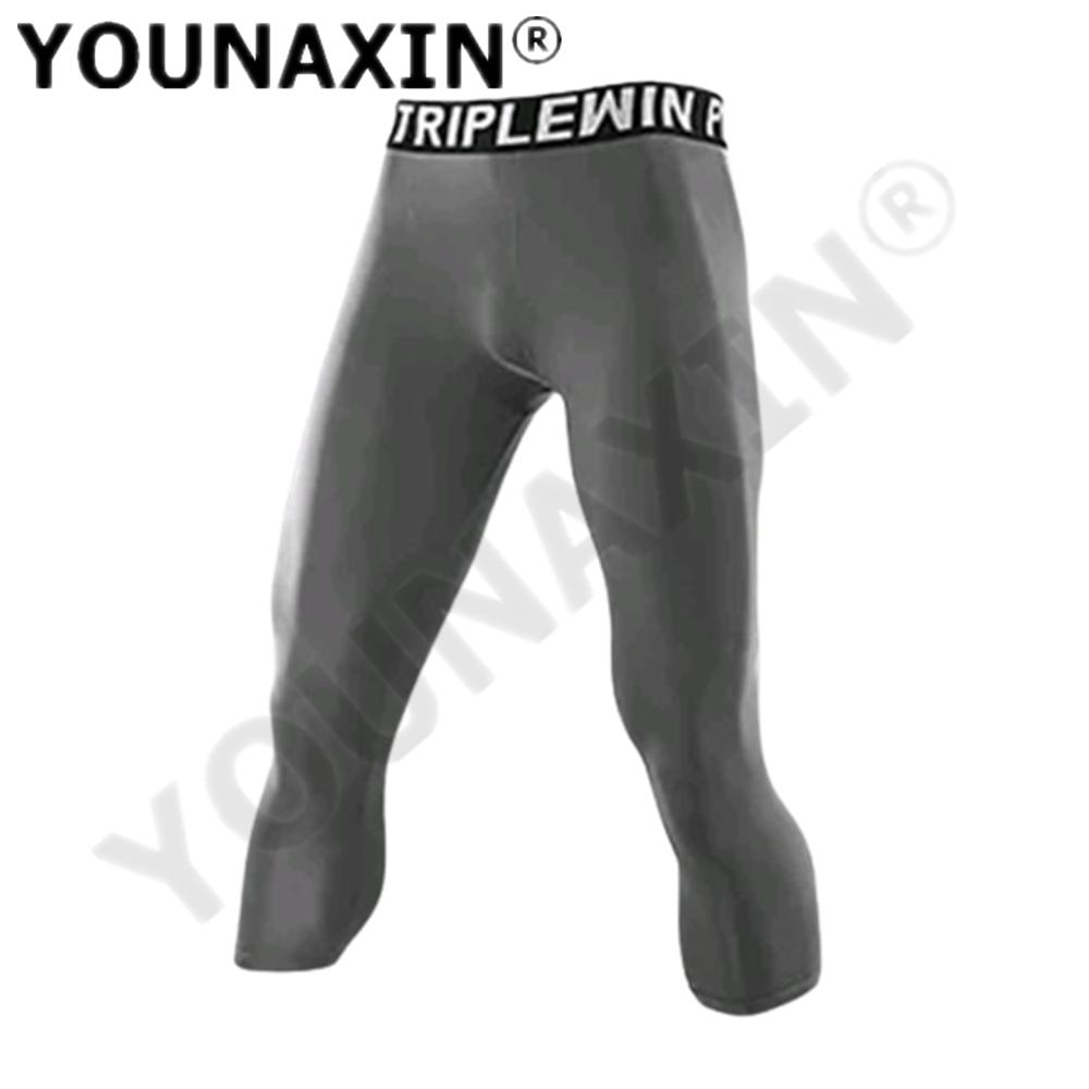 Pantaloni Sportivi da Basket da Uomo 3/4 Corti Strato Base Palestra Calcio Leggings Yoga Fitness Corsa Allenamento Asciugatura Rapida S M L XL 2XL