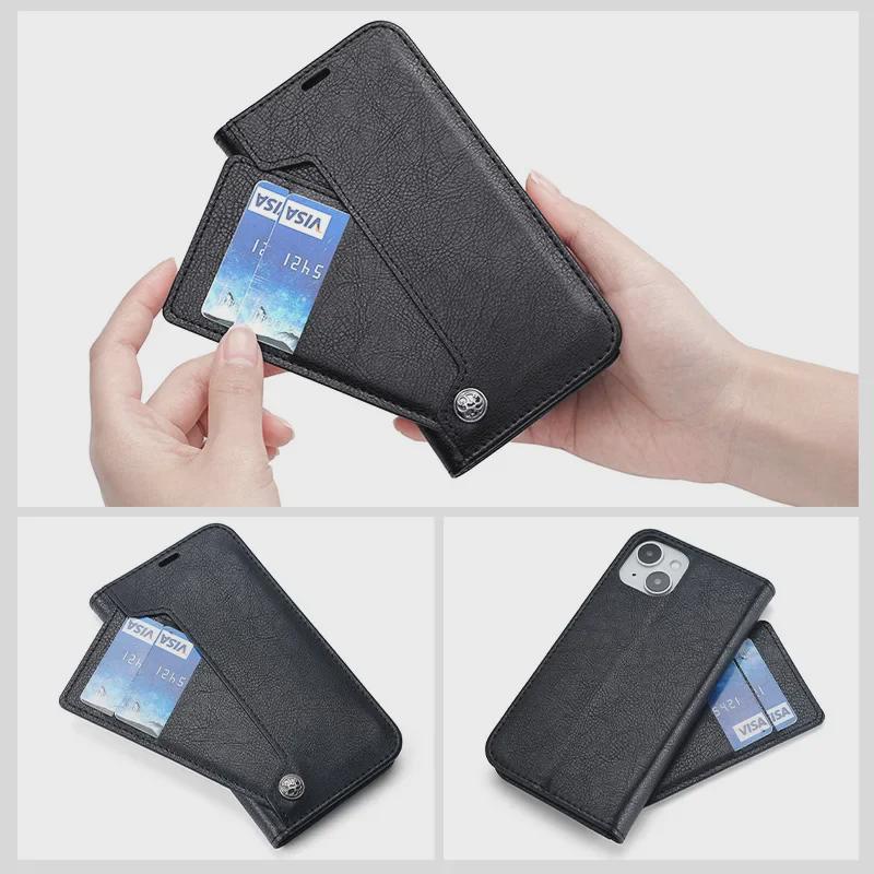 S25/S24 Samsung Multi-Function Wallet Case: Leather, Card Slots & A16 Flip Feature