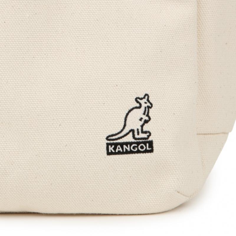 KANGOL Tumbler Canvas Medium Tote Bag Ivory 3813