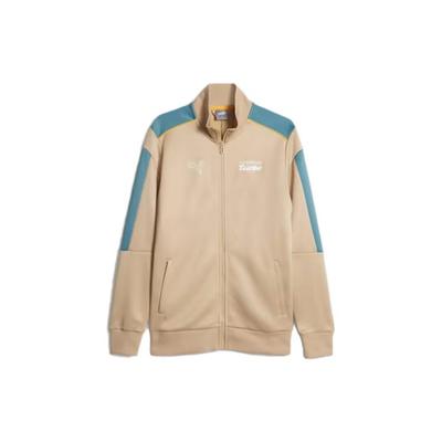 Letter Print Stand Collar Zip Long Sleeve Jacket Men Jacket Yellow 621017-03