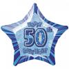 Unique Party Happy 50th Birthday Star Foil Balloon