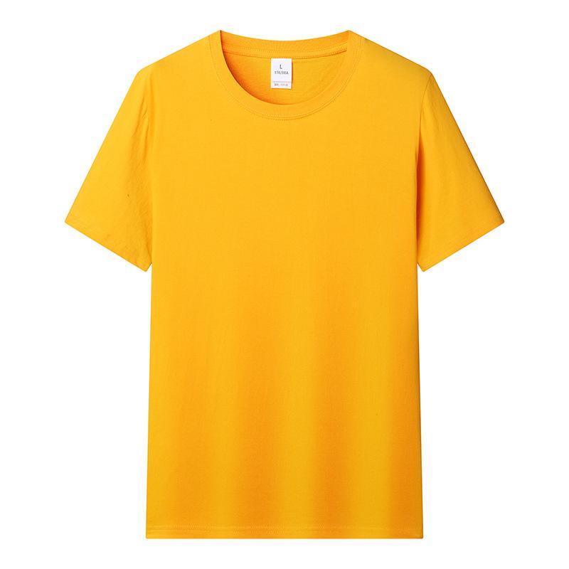 T-shirt Pure Cotton Men's Heavy Work Clothes Class Clothes Cultural Shirt Round Neck Solid Color Short-sleeved T-shirt