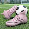 Unisex High-top Soccer Shoes for Adult Students with The Option of Studded or Long Studs Available In 4 Colors Sole Spikes