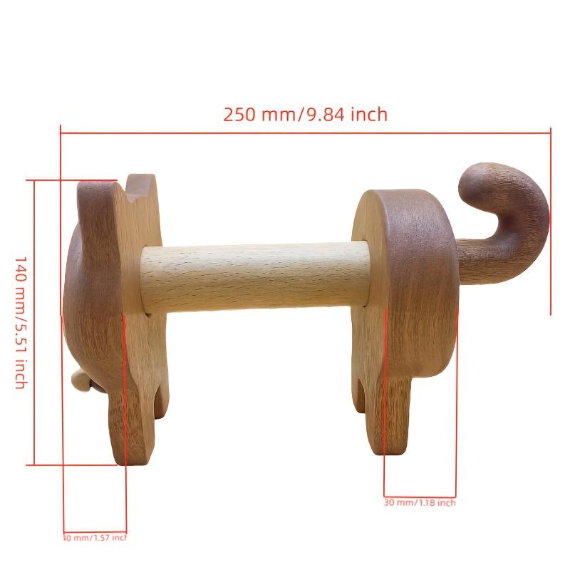 Charming Shiba Inu Toilet Paper Holder Handcrafted Solid Wood Bathroom Accessory with Adorable Dog Design, Minimalist Bamboo Decor for Dog Lovers