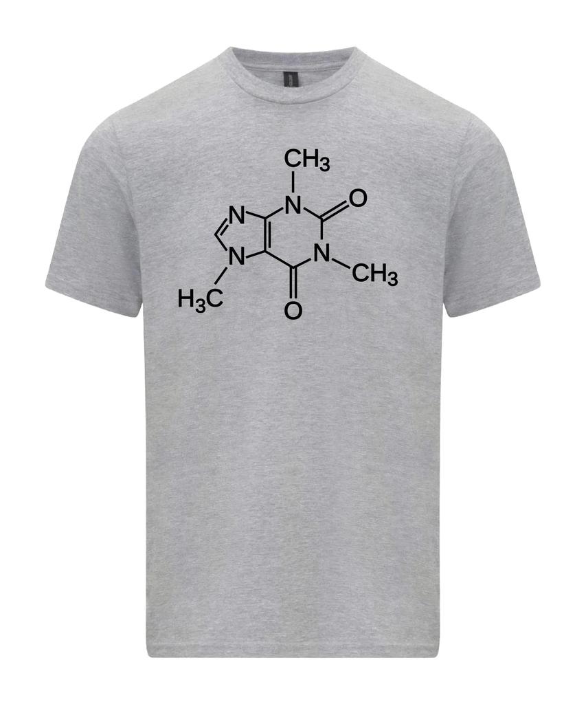 Μπλουζάκι Μορίου Καφεΐνης Καφέ Μπλουζάκι Σκελετικής Φόρμουλας Γραφικά Μπλουζάκια Ρετρό Streetwear Κοντομάνικο Ανδρικό Μπλουζάκι με Στρογγυλή Λαιμόκοψη