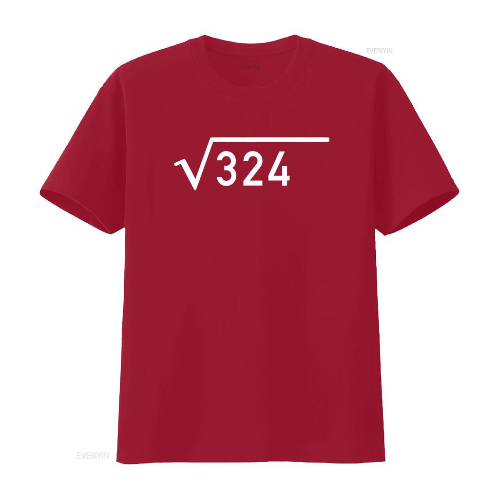 18th Birthday Idea Square Root Math Surprise T Shirt for vintage Washed Soft Comfortable Versatile Breathable fashion