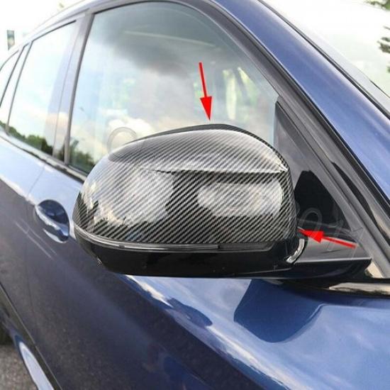 Fiber Plated Side Mirror Molding Cover Trim for - BMW X5 G05 Mirrors 2PS