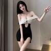 Sexy Dress Secretary Uniform Temptation Split Fork Wrap Buttock Skirt Babydoll Cosplay Exotic Costume Desire Hot Girl Sleepwear