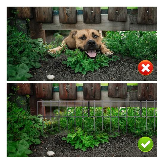 5 st Djurstängsel Utan Grävning Järn Trädgårdsstängsel Rostsäkert Metallstängsel Kant för Kaniner Och Hundar Markförsvar Utomhus Gård Uteplats Skydd