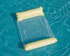 Water inflatable floating row diagonal striped hammock with net outdoor foldable deck chair floating bed