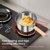 Deep Fryer Pot Stainless Steel Deep Fryer with Basket and Handle Portable Fry Pot with Lid Oil Saving Deep Fat Fryer Cooking