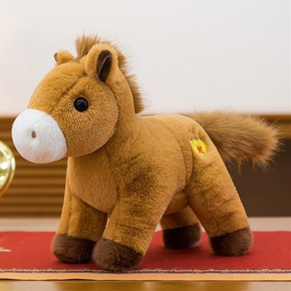 Mascot Dolls Lucky Horse Plush Toys Good Luck Zodiac Pony Figurine  Birthday Gift