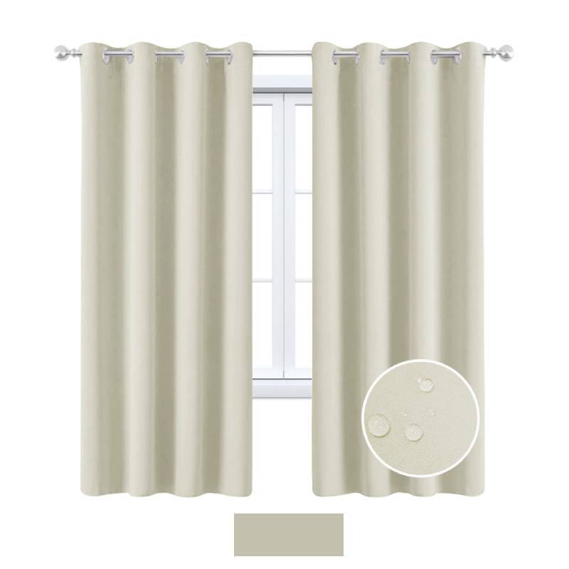 Nordics Full Blackout Solid Color Curtain With Polyester Fabric For Living Room And Bedroom Windows