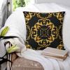 Luxus Gold Barock Floral Europäisch Viktorianisch Kunst Quadratische Kissenhülle Kissenbezug Kissenhülle Überwurf-Kissenbezug für Zuhause