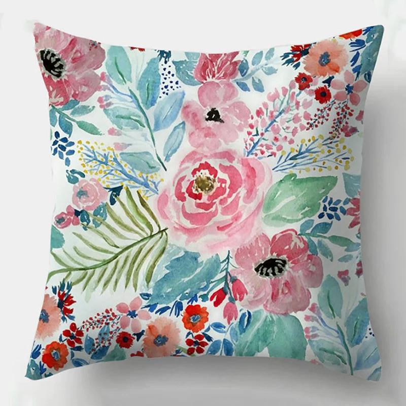 Elegant Fashion Floral Decoration Pillowcase Sofa Cushion  Living Room Bedroom Decoration Cushion Cover Home Decor
