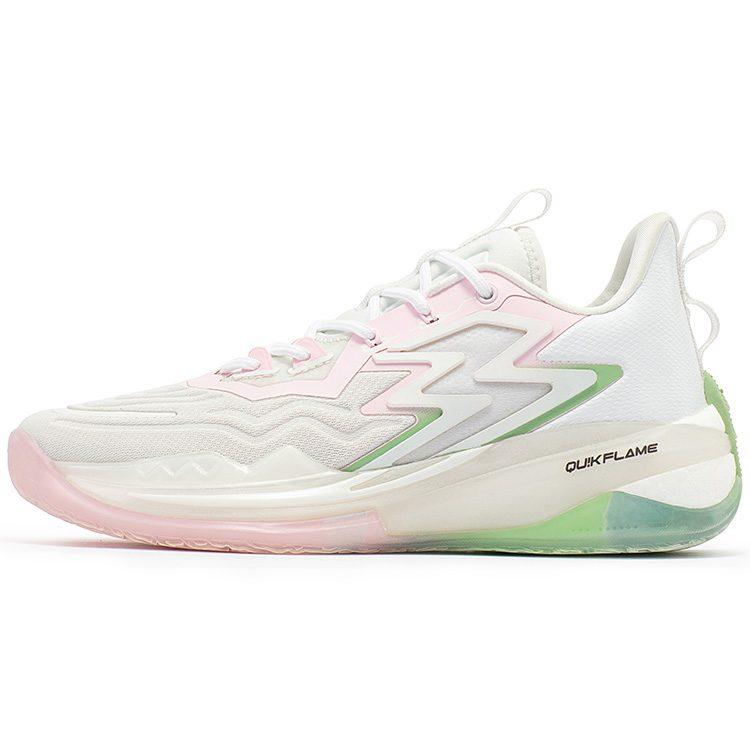 361 Big3 3.0 Pro Low Top Basketball Shoes Men's Gray Pink 672311119F-1
