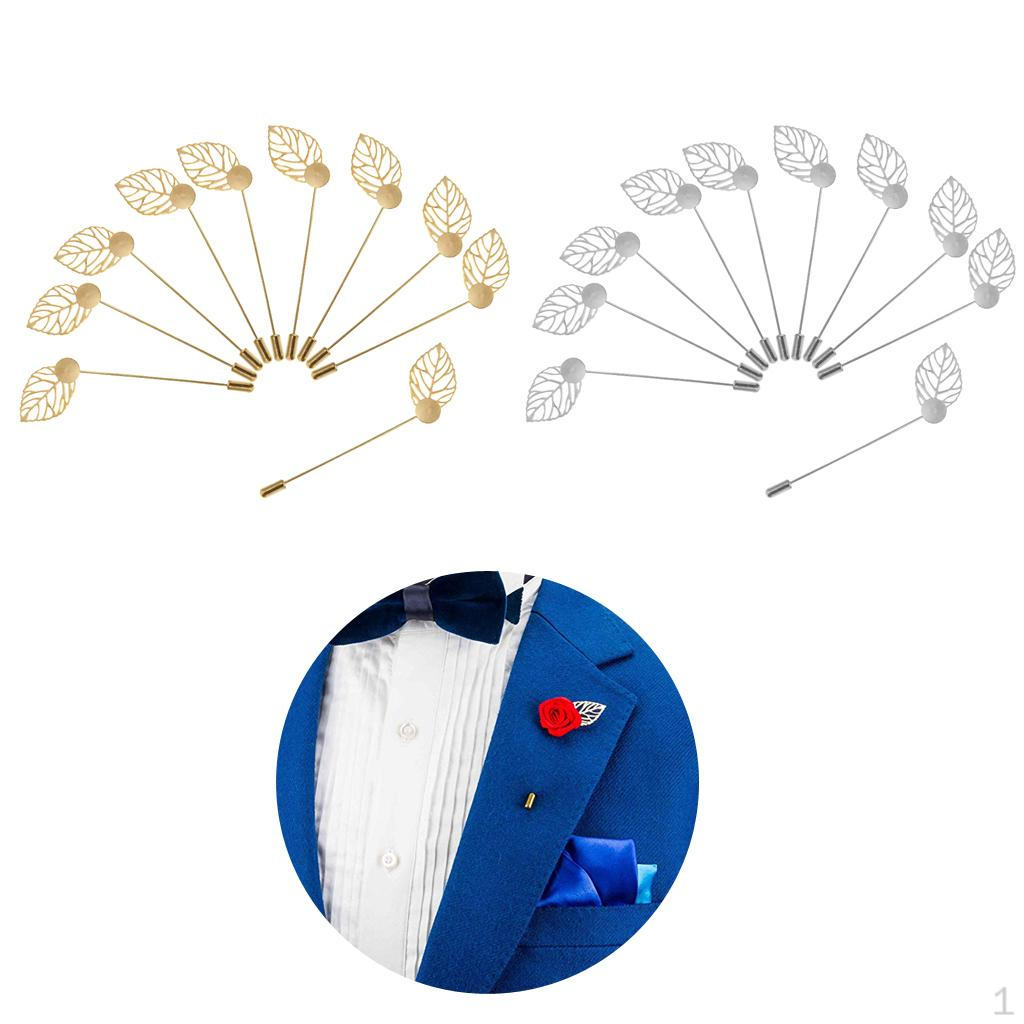 

20 штук Заколка-брошь с листом, основа 1 см