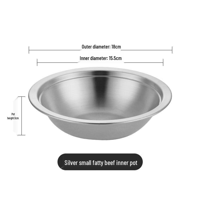 304 Stainless Steel Personal Alcohol Hot Pot & Rice Mixing Bowl