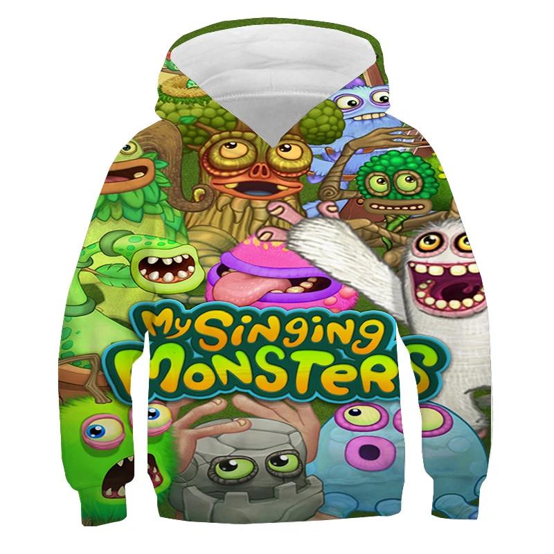 Kids Clothes My Singing Monsters Print Hoodie Girls Cartoon Casual Sweatshirts Children's Clothing Autumn Boys Hoody Pullover