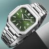 Herren Mechanische Quadratuhr Wasserdicht Kalender Massives Stahlband Freizeit Business Mechanische Uhr