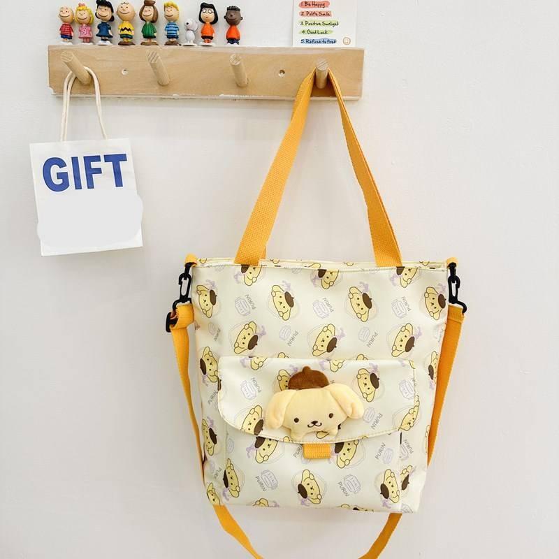 My Melody Nylon Crossbody Bag Lightweight Waterproof Tote For Kids Daily Use**