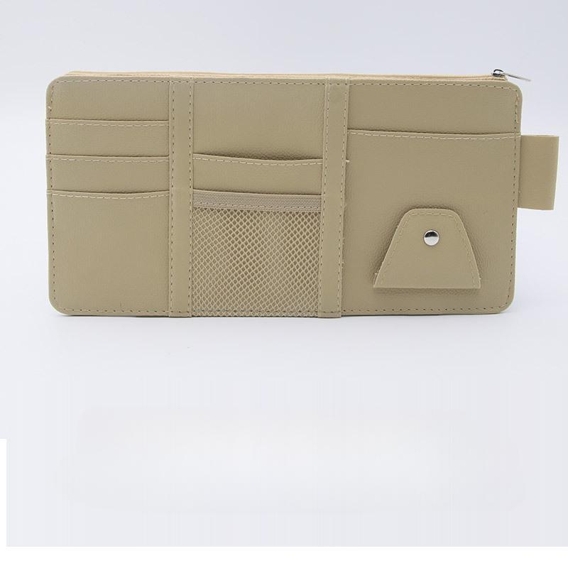 Car Organizer Light Barrier Car Sun Visor Organizer Clip Sunshade Storage Bag Zipper Sunglasses Pen Card Small Files Bracket