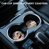 12Pcs Ceramic Sublimation Blanks Car Coasters Car Cup Holder Coasters With Circular Opening Printing Coaster Blanks For DIY Craft Heat Transfer