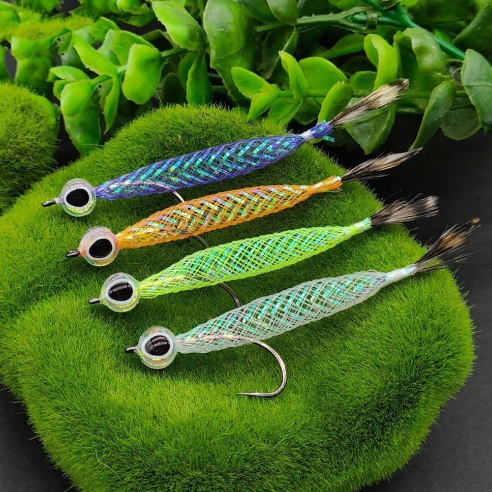 4pcs Insect Mylar Minnow Flies Fast Sinking Artificial Lifelike Lures  Lifelike