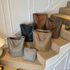 Retro casual bucket bag women's simple fashion shoulder bag large capacity sense high sense commuter messenger bag