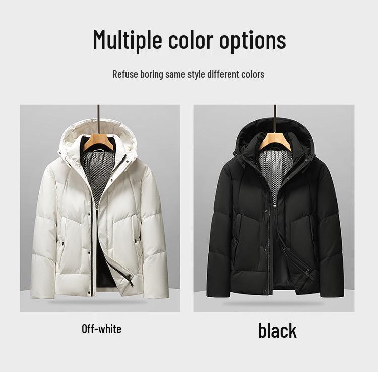 Men's 90% Duck Down Jacket: Windproof, Warm, Thickened Winter Coat