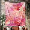 Pink Flower Design Digital Printing Polyester Wall Tapestry Suitable for Use In Living Rooms Bedrooms Offices Bars and Party