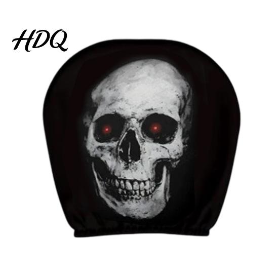 Washable Headrest Cover Ghost Face Car Covers Scary Seat Playful Accessories Protector Universal Stretchy Accessory for Most Cars Cartoon