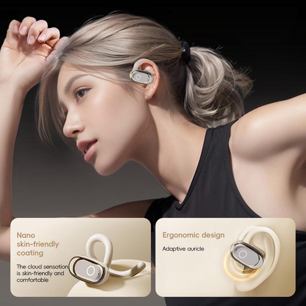 5.1 OWS Rotatable Earhook Bluetooth Headphones Long Battery Life Sports Headphones With Digital Display