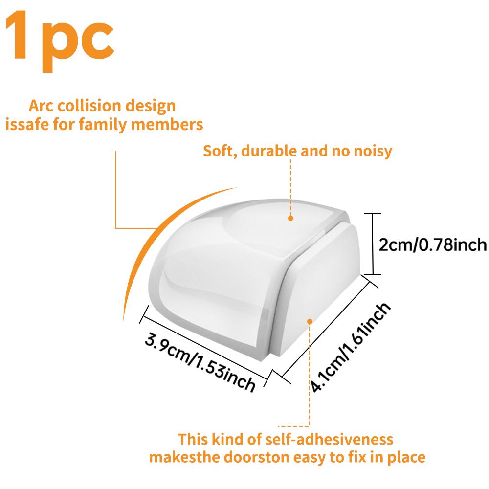 Transparent Door Stopper Self Adhesive Door Holder Catch Floor Mounted Door Stop for Protection of Wall and Furniture