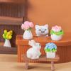 Micro Landscape Decoration Simulation Flower Fake Flower Succulent Plant Pot Resin Crafts Doll House Desktop Mini Decoration