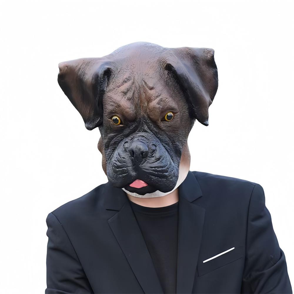 Shih Tzu Dog Head Mask Latex Role Play Toy For Birthday And Holiday Parties