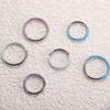 G23 Titanium Septum Piercing Nose Ring Opal Hinged Segment Clicker Ear Cartilage Earring Helix Lip Piercing Anodized Jewelry