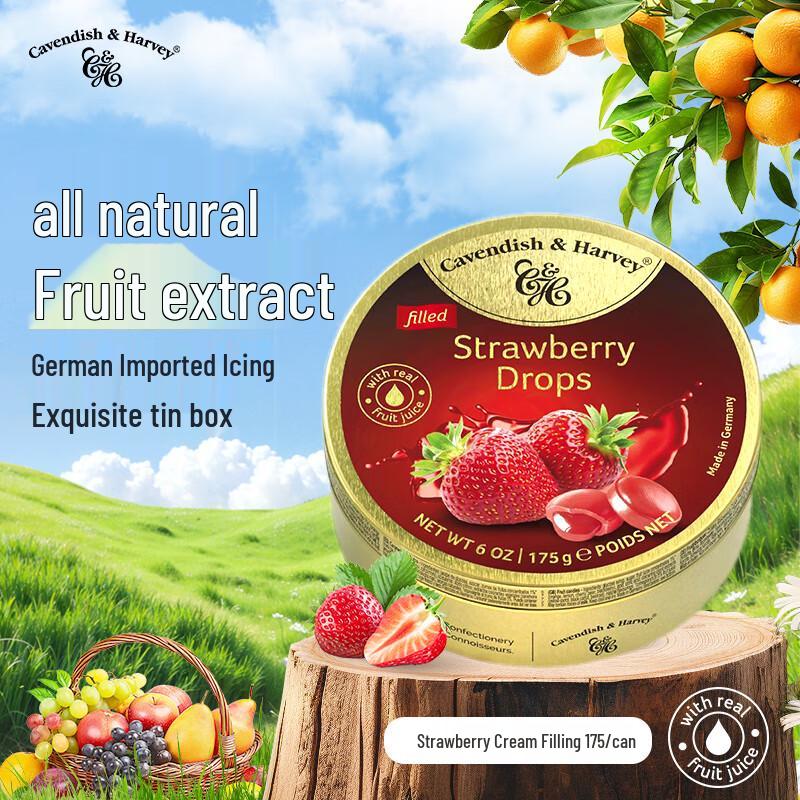 Cavendish & Harvey Strawberry Filled Hard Candy