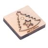 Leder-Stanzform mit Weihnachtsbaum-Motiv, 11 x 10,5 x 2,3 cm, Lederschneider aus legiertem Stahl für Heimwerkerarbeiten