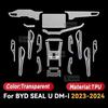 Bilinteriör Mittkonsol Genomskinlig TPU Skyddsfilm Anti-repa Klistermärke För BYD SEAL U DM-i -2024