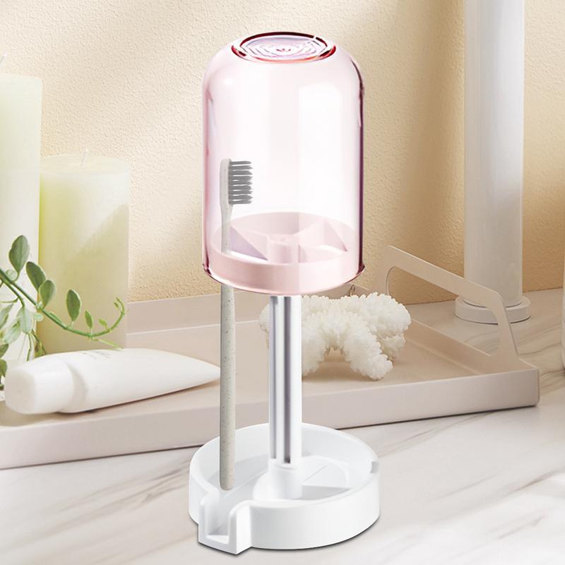 Toothbrush Holders With Cover 3 Slots Toothbrush Holder Stand Shower Toothbrush Holder Bathroom Gadgets Toothbrush Organizer For