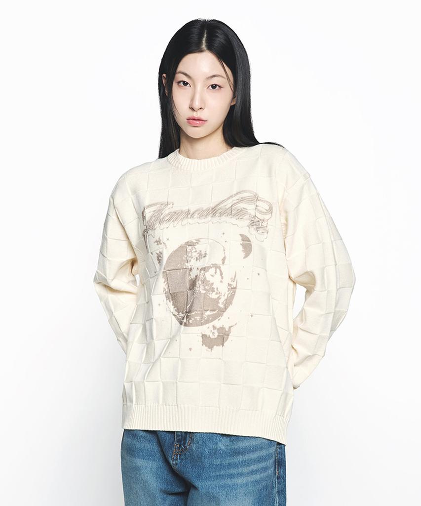 ACME DE LA VIE Square Structure Artwork Knit (2Color)
