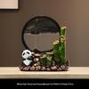 Bamboo Panda Decorative Ornament for Living Room, Office, or Entryway
