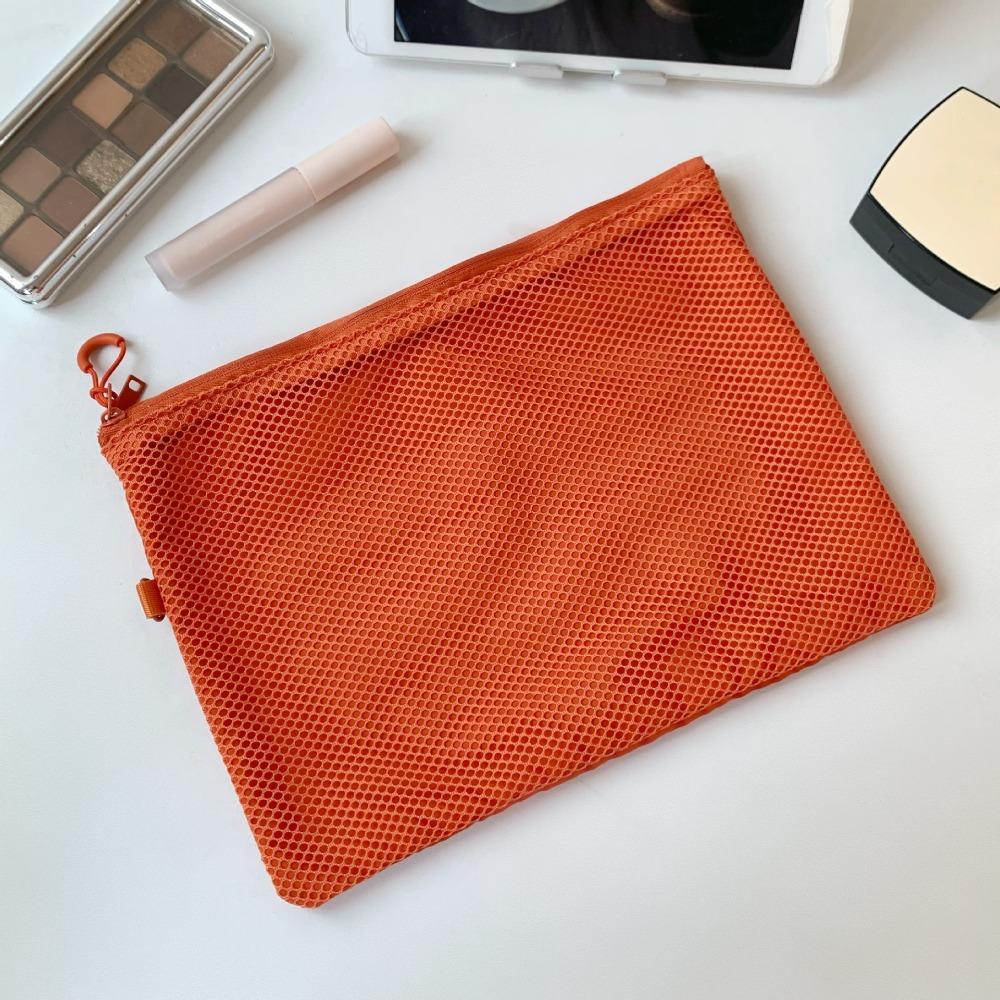 Multi-purpose Mesh Makeup Storage Bag Card Holder Double-layer Mesh Coin Purse Lipstick Cosmetics Square Travel Mini Bag Travel