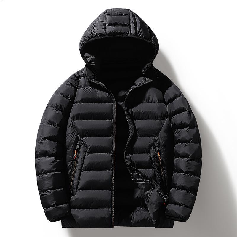 Cotton-padded Men's Autumn and Winter Coat Korean Version of Hooded Fashion Cotton-padded Casual Padded Jacket with Thick Warm Cotton-padded Jacket