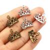 40pcs 16x17.5mm Zinc Alloy Metal Crown Charms Pendant DIY Jewelry Making Accessories for Necklace Bracelet