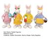 4 Buc Figurine Iepuraș de Paște Ținând Floare Ou Pulover Tricotat Statuetă Iepure Primăvară Paște Decor Ornament pentru Petrecere