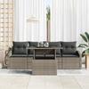 VidaXL Ensemble de Canapé de Jardin 5 Pièces avec Coussins Gris Poly Rotin 3357642
