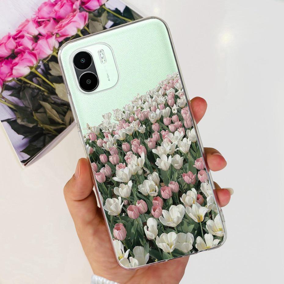 

Для Xiaomi Redmi A1 A1+ A2 A2+ 2023 Милий Чохол-Кришка з Малюнком Квітки та Кота Для RedmiA1 RedmiA2 Plus 4G М який Силіконовий TPU Чохли для Телефона Redmi A1 or A2